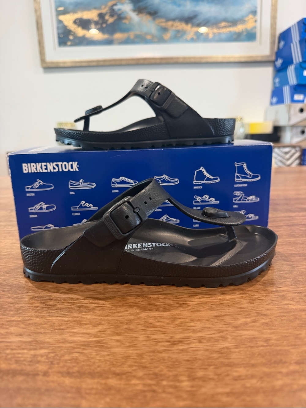 Birkenstock Gizeh EVA Thong Sandals Black Size 5W/3M BNIB